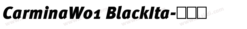 CarminaW01 BlackIta字体转换